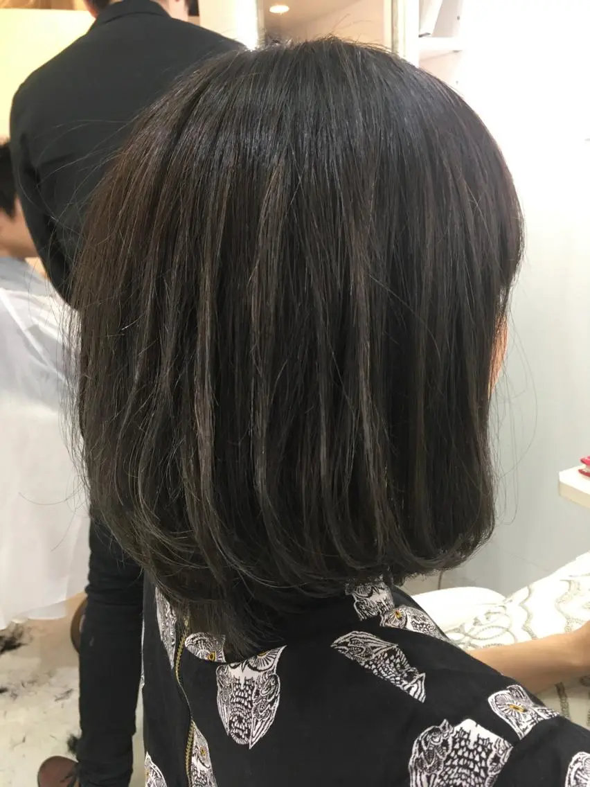 ミディアム カラー 髪質改善 中川 翔のヘアスタイル
