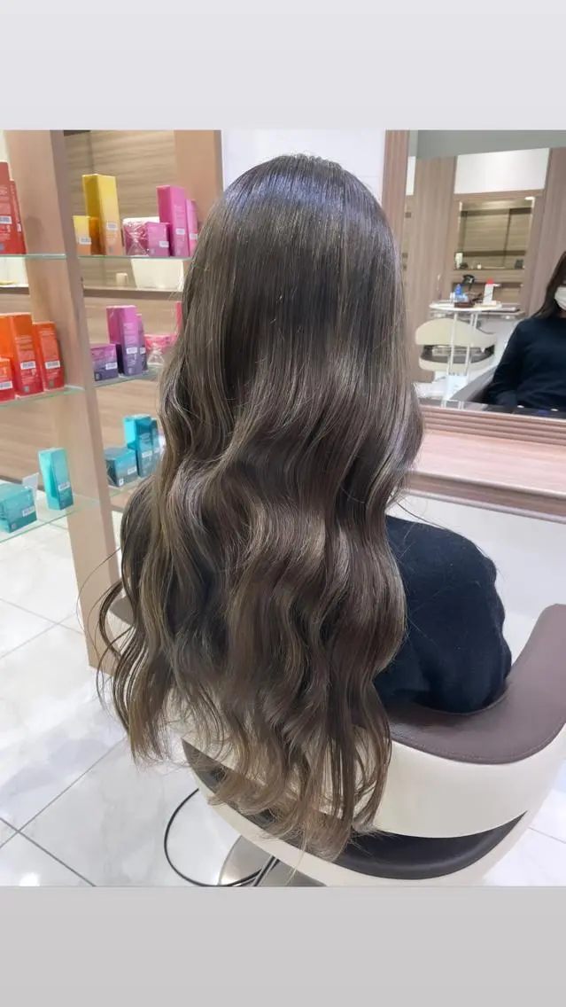 ロング カラー カット ヘアカラー トリートメント 菊池 遼/透明感 /韓国レイヤー/艶感のヘアスタイル