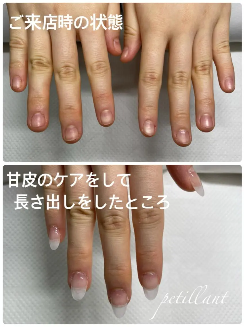 ネイル クリアネイル ジェルネイル ハンドネイル ハンドケア nail salon petillantのネイルデザイン