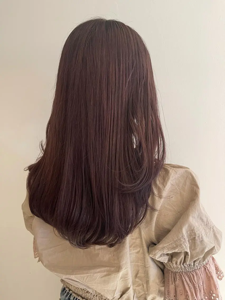 セミロング カラー ラベンダーカラー ヘアカラー トリートメント ヘッドスパ 透明感/レイヤー スタイル🤎mamiのヘアスタイル