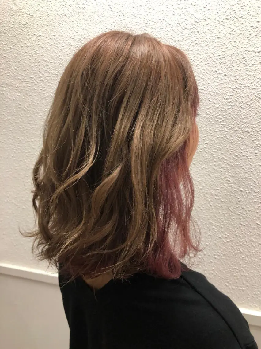 ミディアム カラー マンツーマンサロン 🤍Tanakaのヘアスタイル