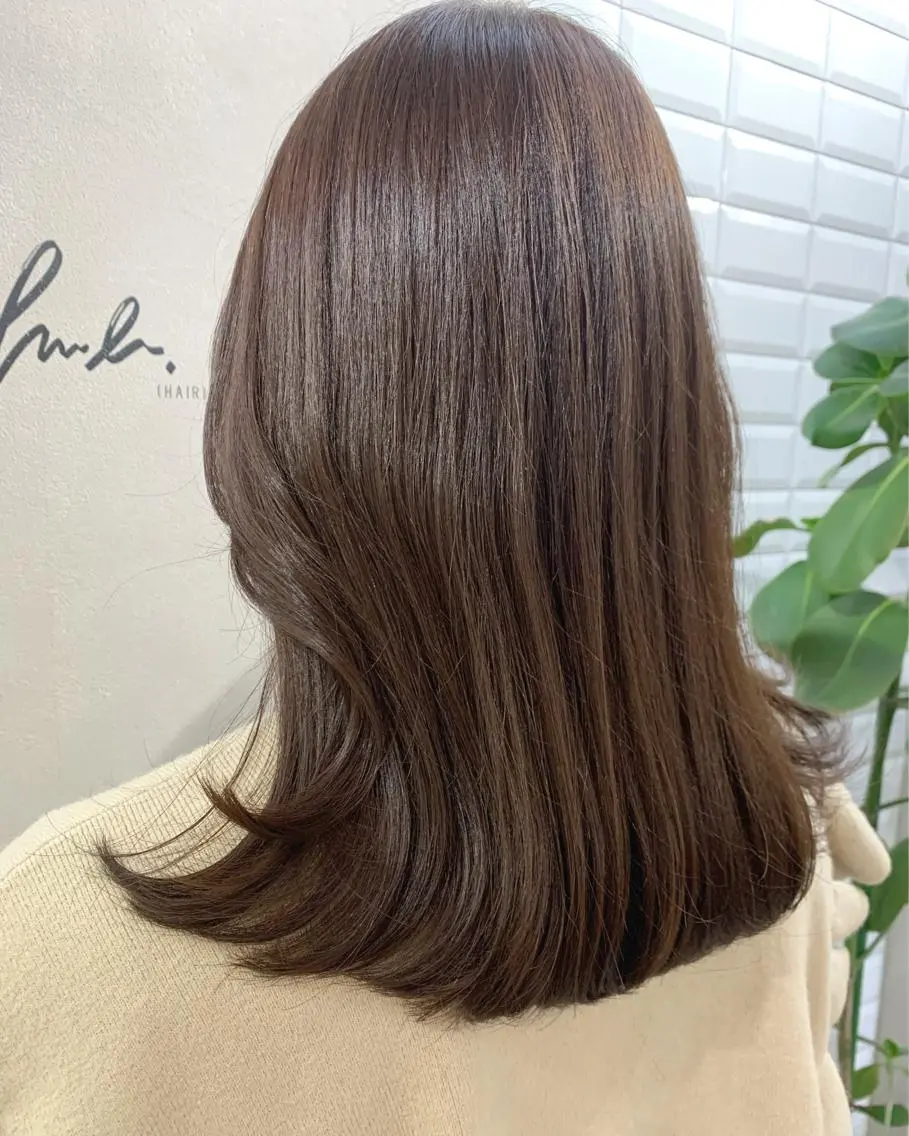 ロング カラー ベージュカラー hubhair レイヤー/透明感のヘアスタイル