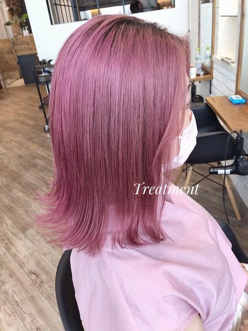 ミディアム ヘアカラー ✨透明感ケアカラー✨ 長野ゆきなのヘアスタイル