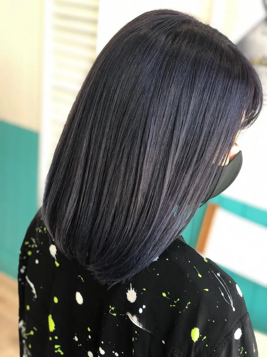 セミロング カラー ブルーカラー ブルーバイオレット バイオレットカラー Snaly カラー特化ページのヘアスタイル
