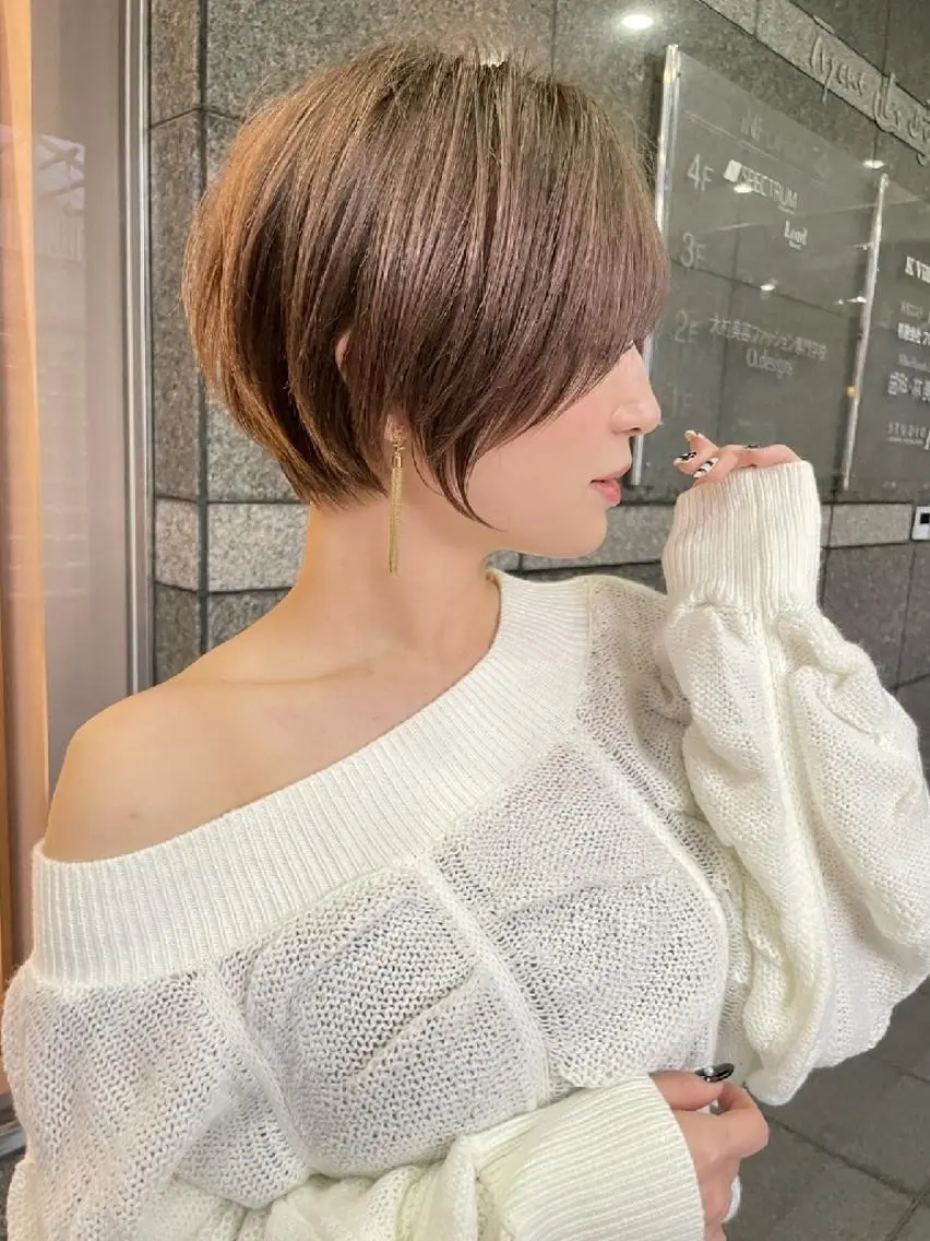 ショート ショートボブ ボブ ショートヘア レイヤー/縮毛矯正 マスター✨️タケルのヘアスタイル