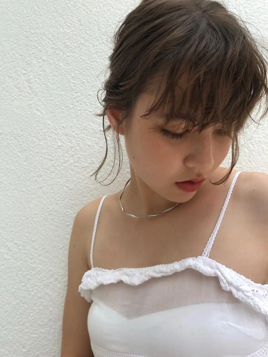 ミディアム カラー パーマ ヘアアレンジ eri kinjoのヘアスタイル