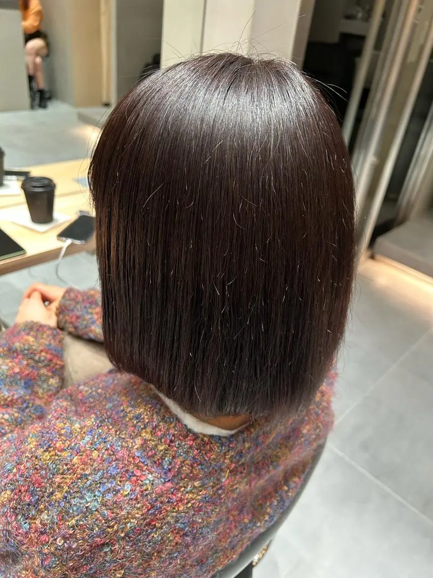 ミディアム カラー ヘアカラー トリートメント ヘアセット 垢抜け/レイヤー /艶カラー🪼風香のヘアスタイル