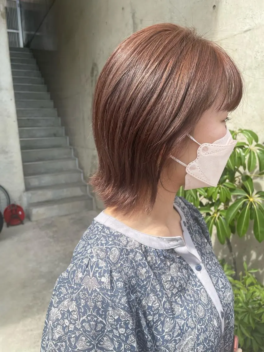 ミディアム カラー 日高 香織のヘアスタイル