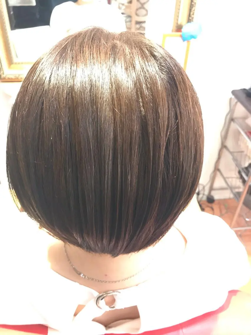ショート 縮毛矯正 カット ヘアカラー 上西 高志のヘアスタイル