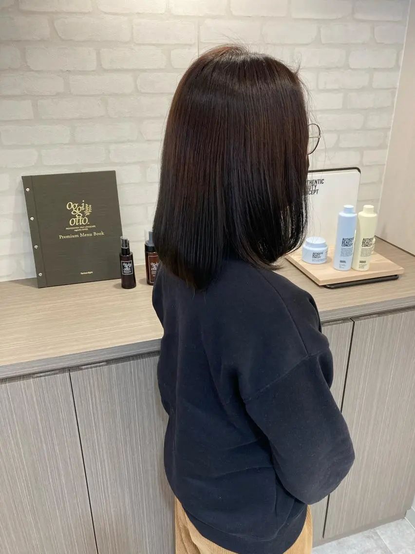 ミディアム カラー ヘアカラー 星野 美沙のヘアスタイル