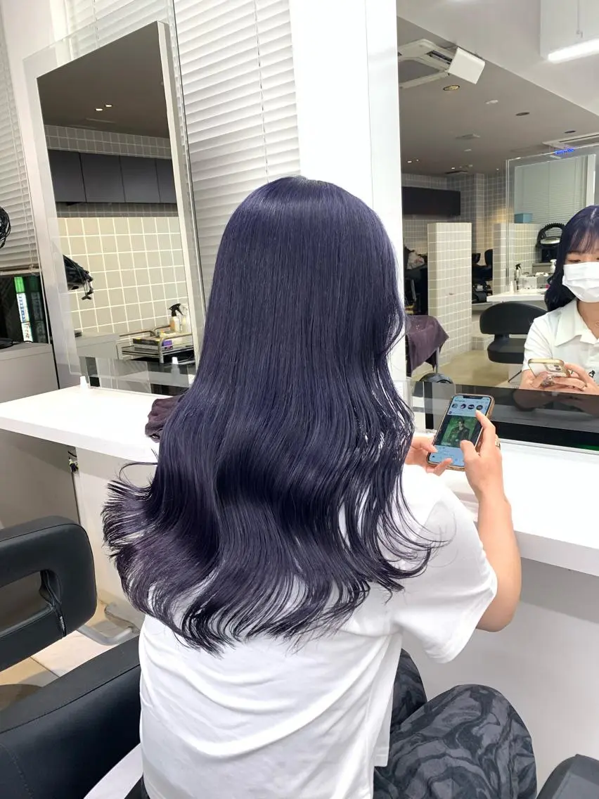 ロング ヘアカラー トリートメント ヘアセット 縮毛/ダブルカラー 🦋ベージュヘア🦋のヘアスタイル