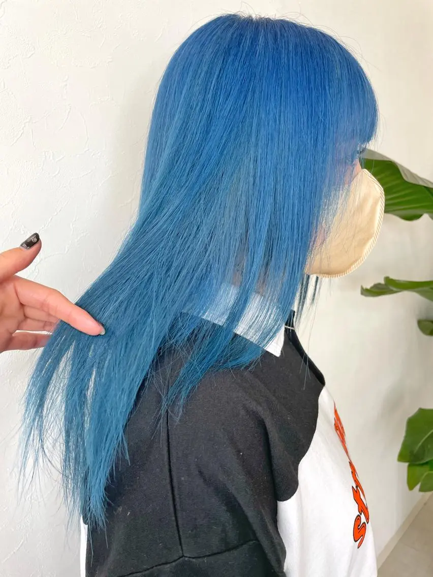 ロング カラー ブルーカラー ヘアカラー トリートメント 🫧富田 苑実🫧のヘアスタイル
