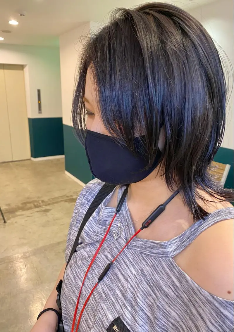 ミディアム ウルフカット 武内 凌 TELAHAIRのヘアスタイル
