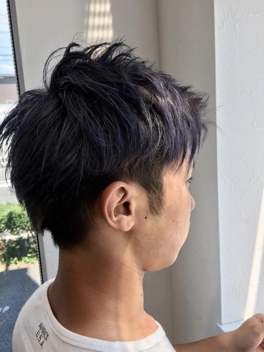 ショート メンズ アッシュ 川合 勇気のヘアスタイル