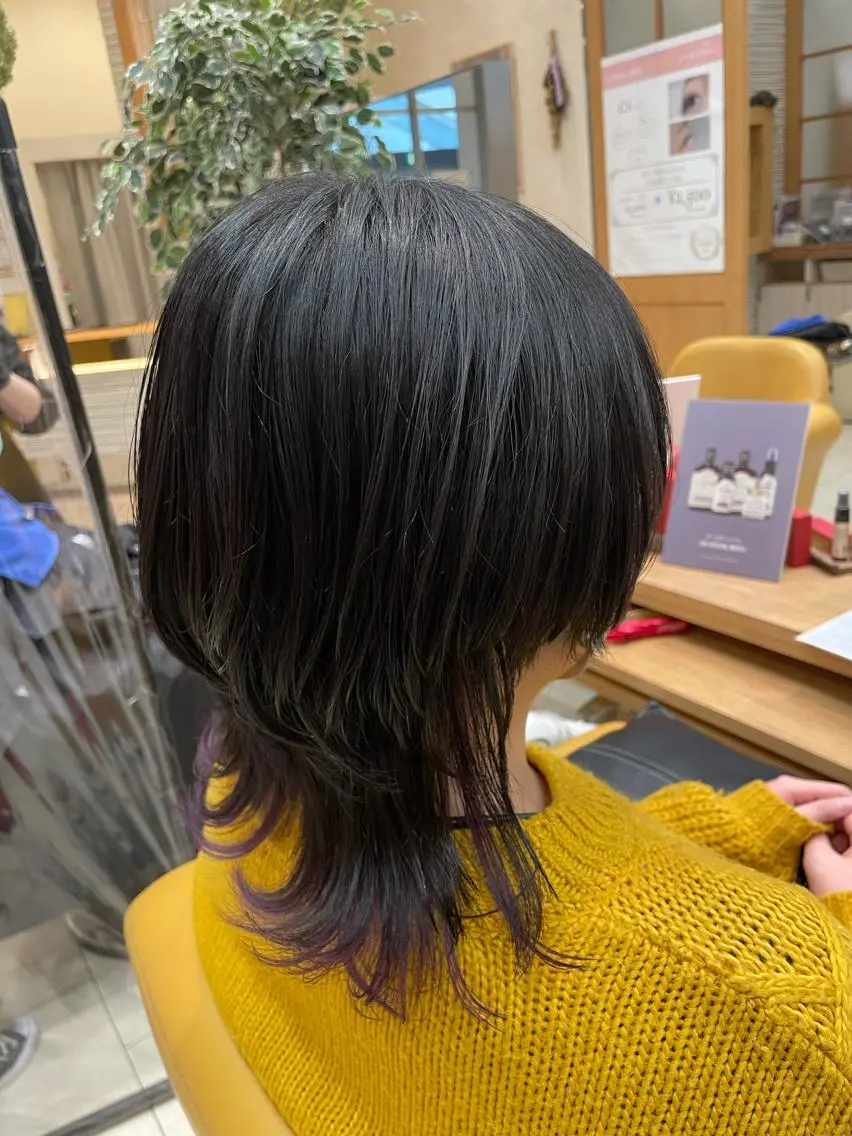 ミディアム ウルフカット ヘアカラー ♦️モテ髪創作者 SUGA♦️のヘアスタイル