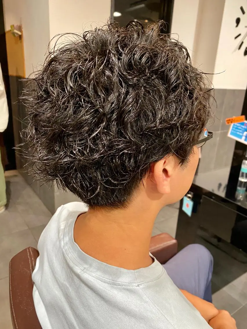 パーマ メンズ カット パーマ ⭕️メンズパーマ⭕️ 山口 裕太郎のヘアスタイル