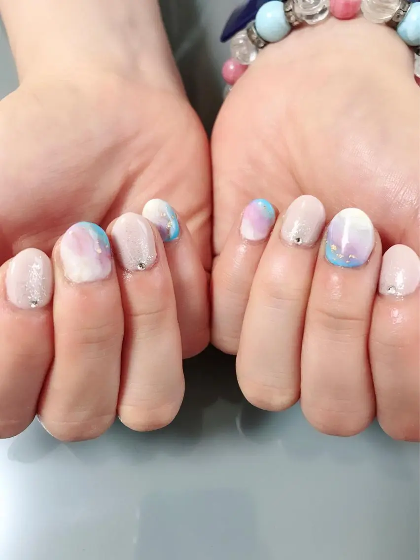 ネイル ショートネイル 夏ネイル ハンドネイル Masuko Yasukaのネイルデザイン