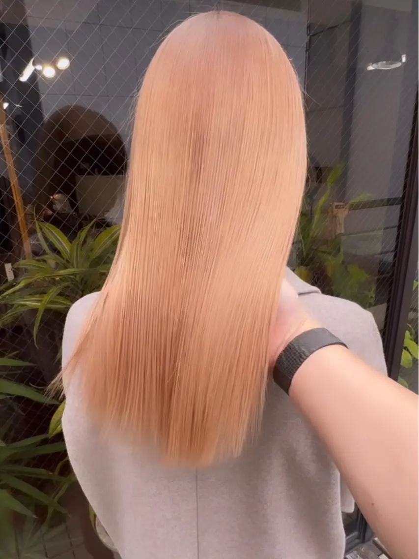セミロング カラー ベージュカラー ブリーチ ダブルカラー ハイトーンカラー イルミナカラー 🧡色落ちまで2度 楽しめる🧡ヨシキのヘアスタイル