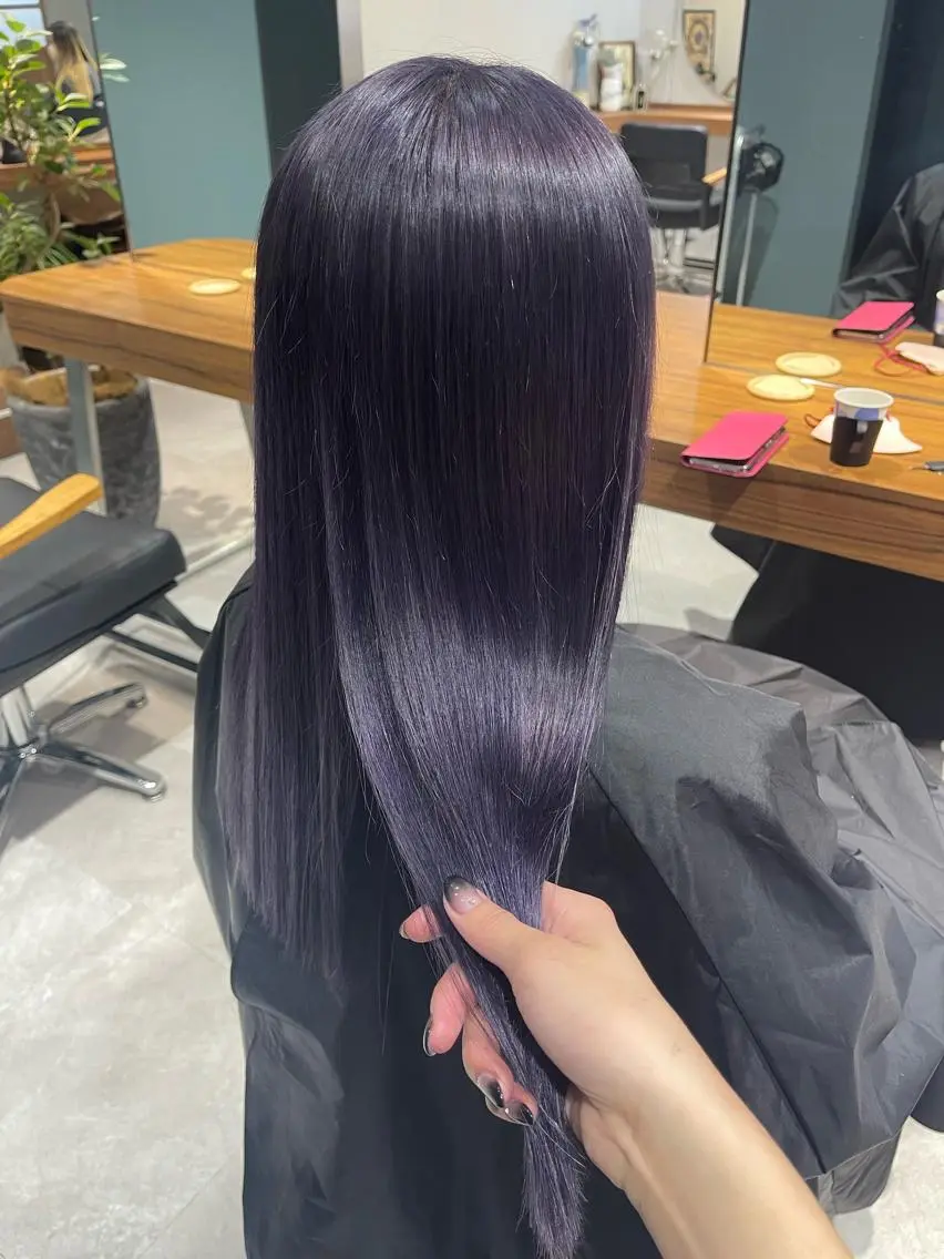 ロング カラー ヘアカラー トリートメント 店長 MANAMI 艶カラー／骨格ボブのヘアスタイル