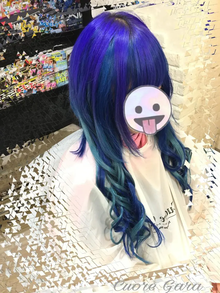 ミディアム カラー ダブルカラー エクステ ハイトーン/ブリーチ ルミエール/新栄/栄のヘアスタイル