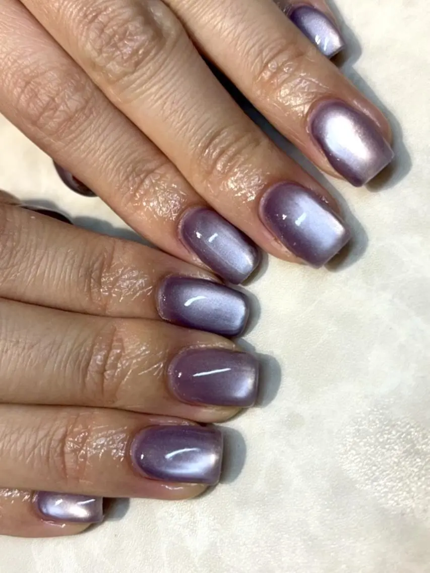 ネイル アートネイル マグネットネイル 持ち込み ワンカラーネイル ハンドネイル ハンドケア Allma Nailのネイルデザイン