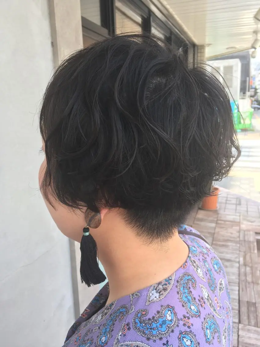 ショート パーマ 中村 幸子のヘアスタイル