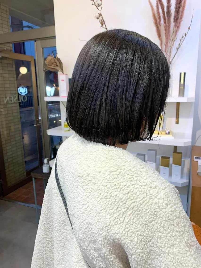 ミディアム カラー パーマ カット ヘアカラー トリートメント 明治神宮前 NANAMIのヘアスタイル