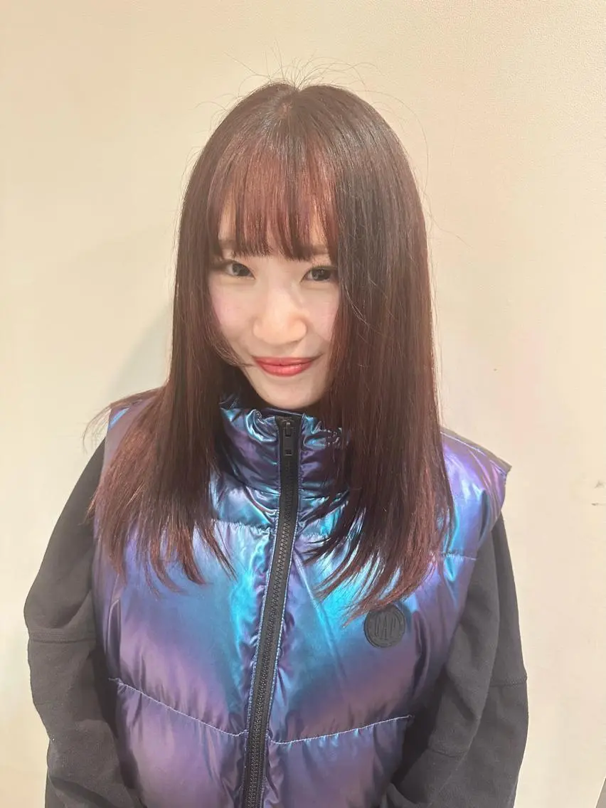 ミディアム カラー ヘアアレンジ カット ヘアカラー 店長/骨格診断/美髪 髪質改善/松若 優のヘアスタイル