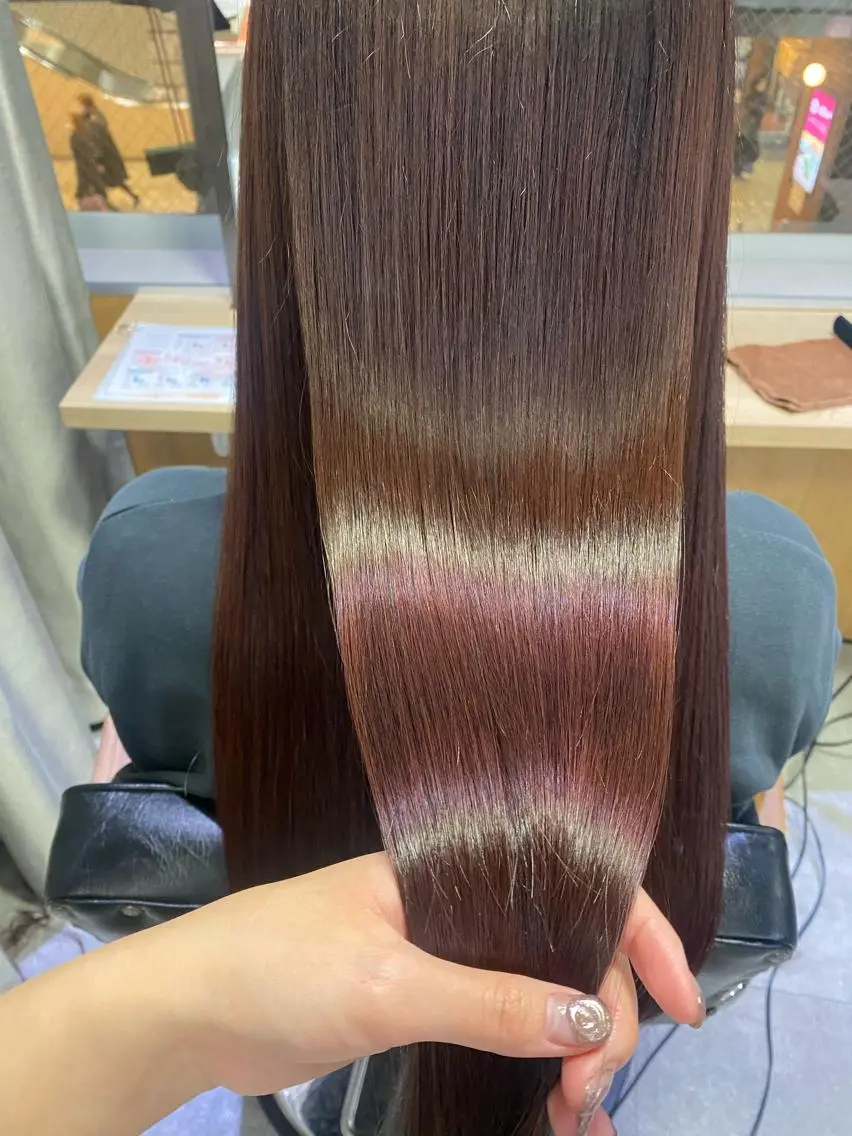 ミディアム 髪質改善 トリートメント yui/ layer cutのヘアスタイル