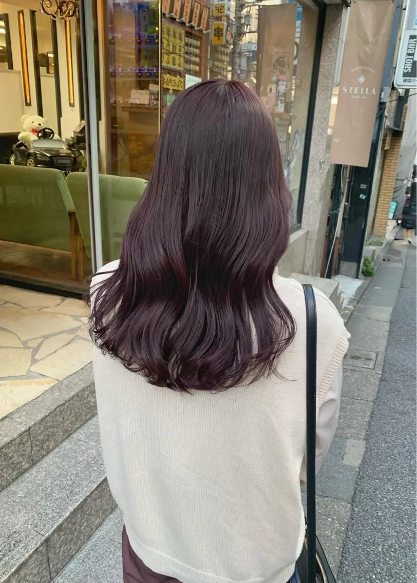 セミロング カラー ベージュカラー ラベンダーカラー ラベンダーベージュ 矢野 晃平のヘアスタイル