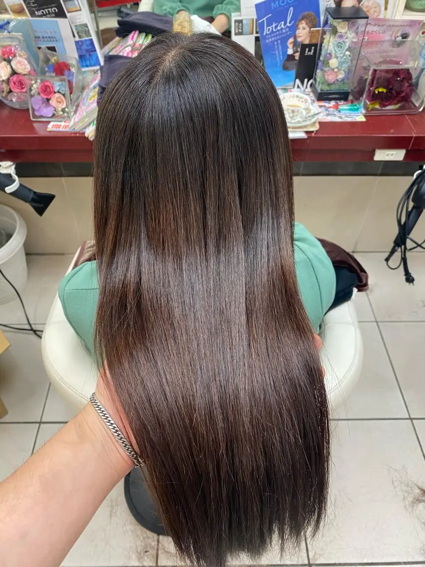 ロング 縮毛矯正 カット 縮毛矯正 トリートメント 竹内 英明のヘアスタイル