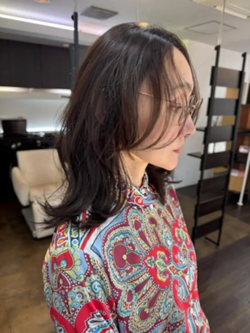 セミロング カラー ハイトーンカラー 美髪髪質改善✨ 店長 天城由香のヘアスタイル