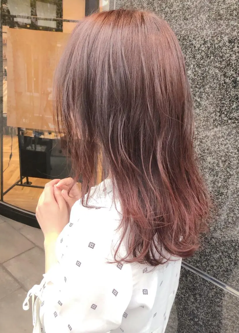 ミディアム カット ヘアカラー トリートメント ハイトーン/カラー/ 用賀/稲若健太郎のヘアスタイル