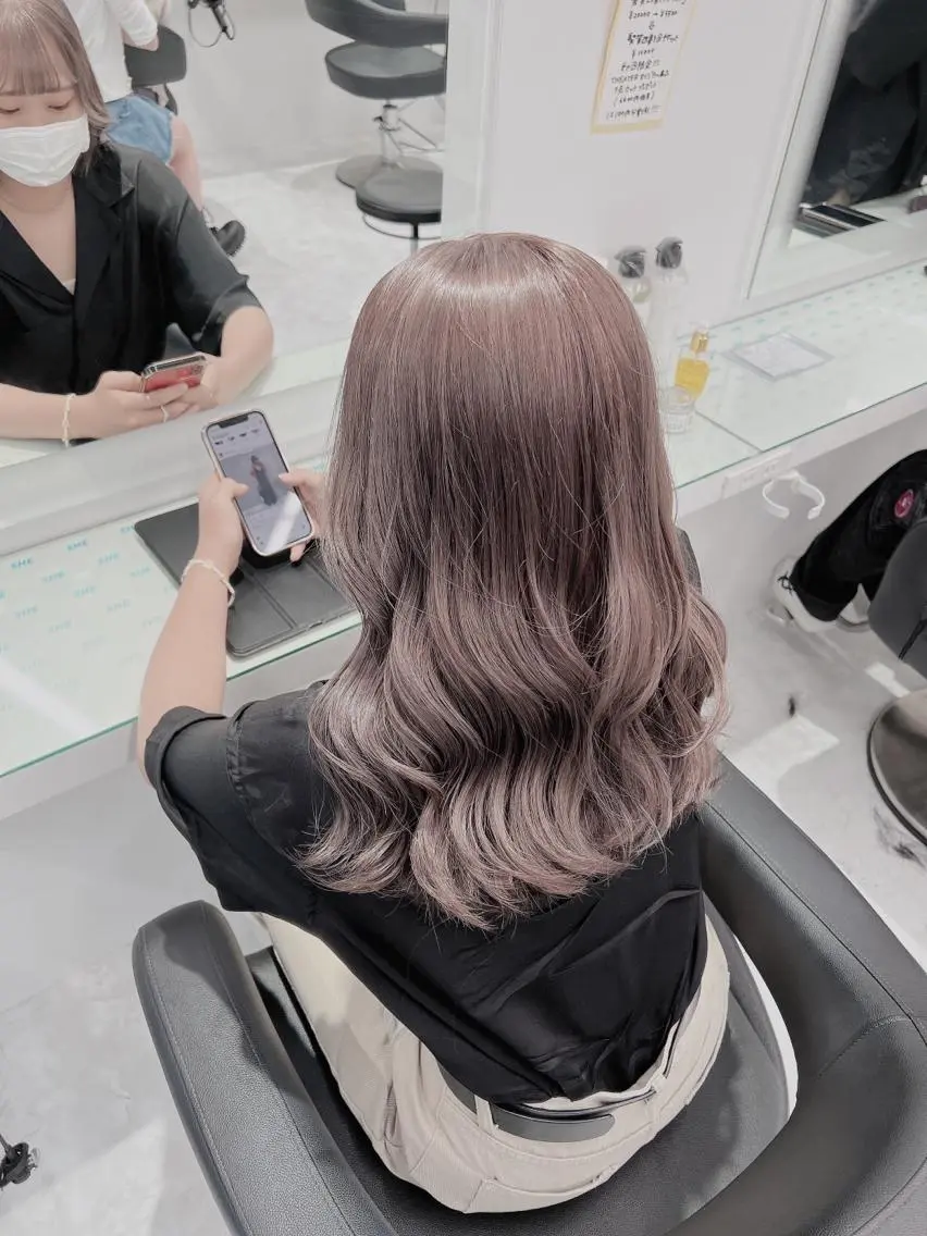 セミロング ダブルカラー｜ なおき｜池袋美容師のヘアスタイル