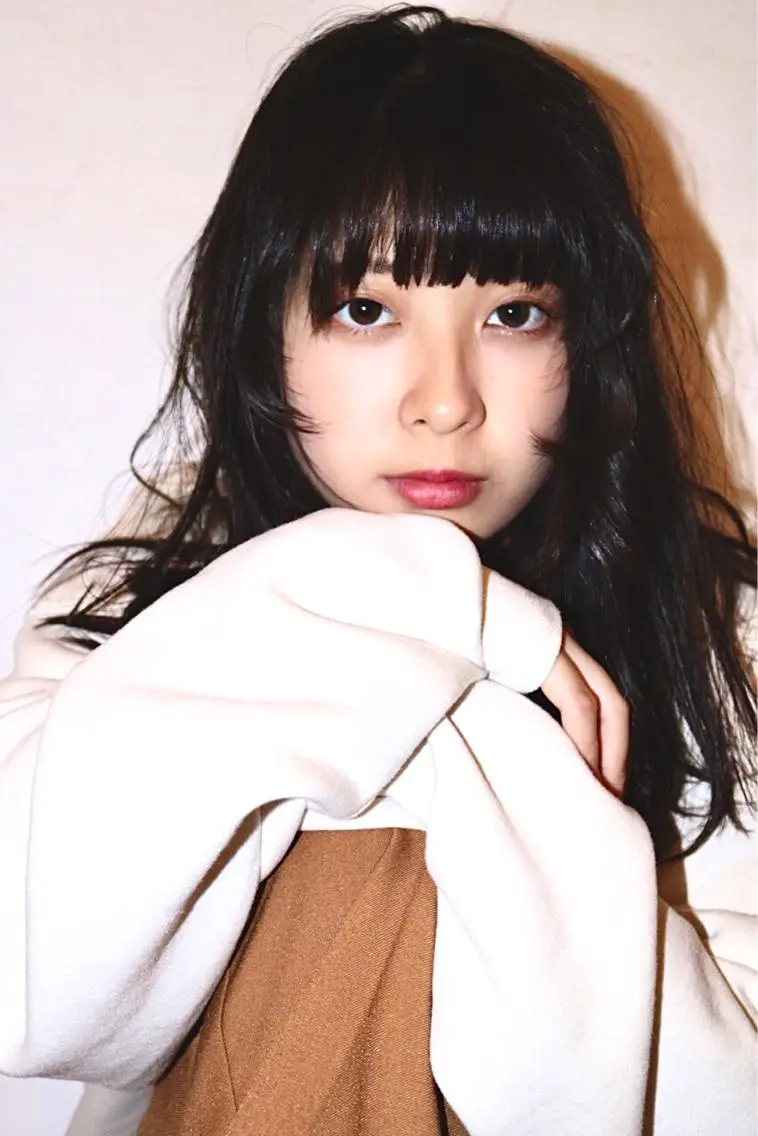 ロング カラー パーマ ヘアアレンジ ゆさこのか ダブルカラー／縮毛のヘアスタイル