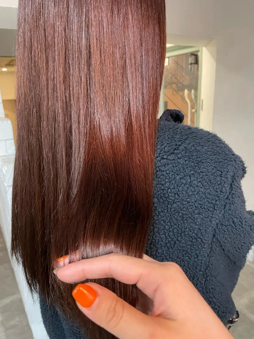 ロング カラー カット ヘアカラー トリートメント 平 ちひろのヘアスタイル