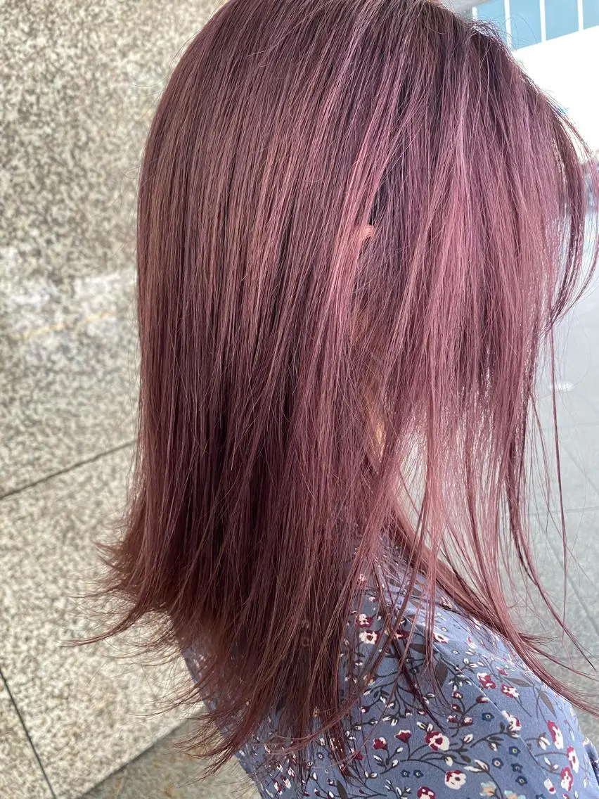 ミディアム カラー カット ヘアカラー トリートメント 菅村 勇亮のヘアスタイル