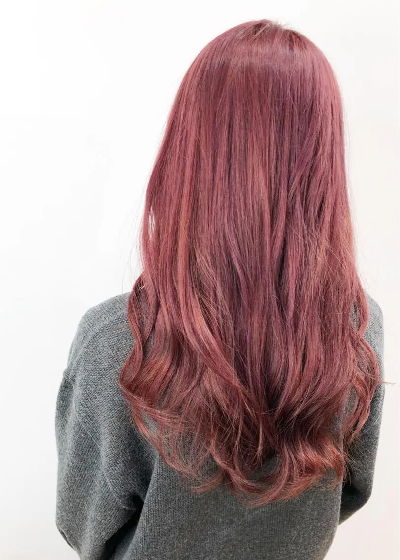 ロング カラー レッドカラー 🌙HIZUKI🌙 ハイトーン 艶髪のヘアスタイル