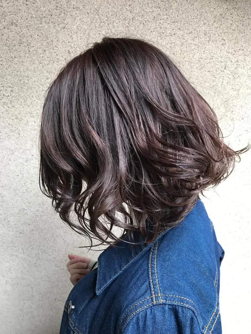 ミディアム カラー イルミナカラー ピンクカラー パープルカラー vato バトのヘアスタイル