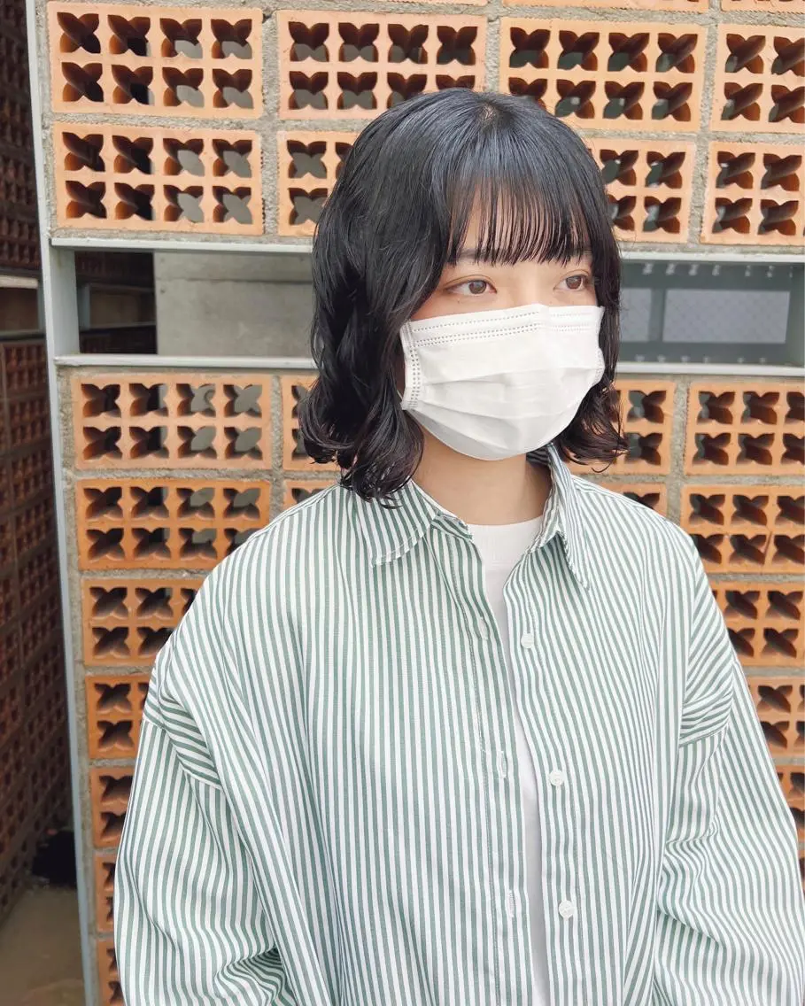 パーマ カット パーマ トリートメント ボブパーマコテ巻き風 パーマNo1深江秀平のヘアスタイル
