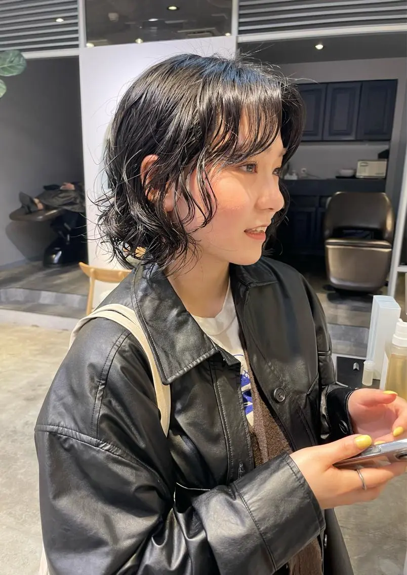 ショート パーマ ボブ 斉藤 瑞恵のヘアスタイル