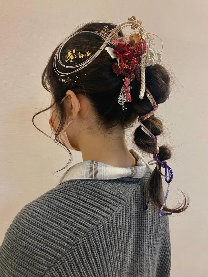 セミロング カラー パーマ ヘアアレンジ メンズ キッズ ネイル マツエク・マツパ アイブロウ モリモト サナのヘアスタイル