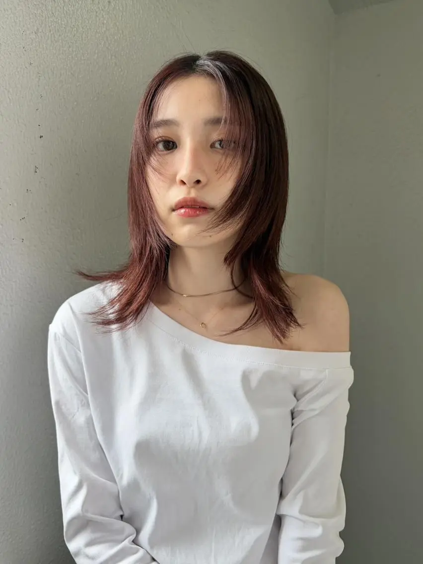 ミディアム カラー カット ヘアカラー トリートメント 🌼U24 ヘアデザインラボのヘアスタイル