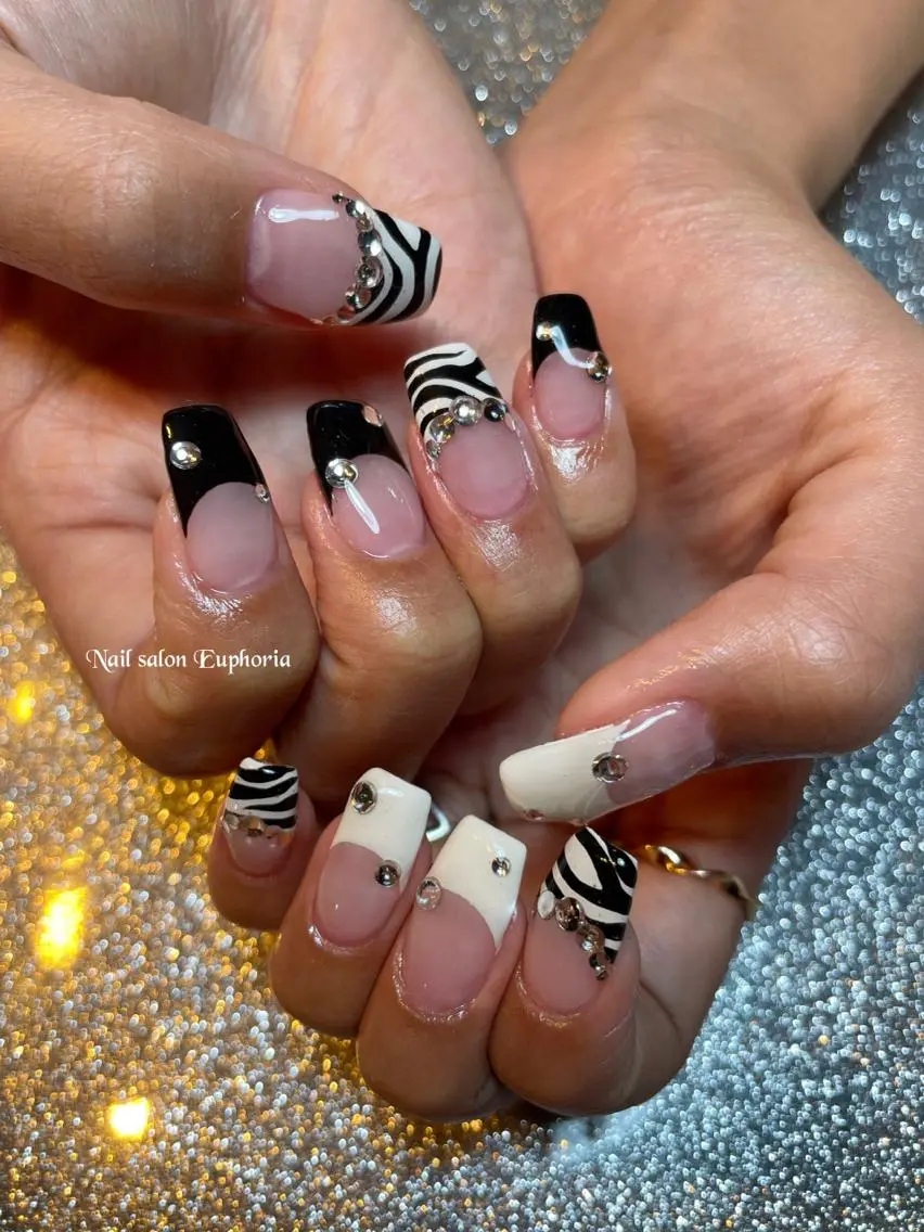 ネイル フレンチネイル スカルプネイル Nail salon Euphoriaのネイルデザイン