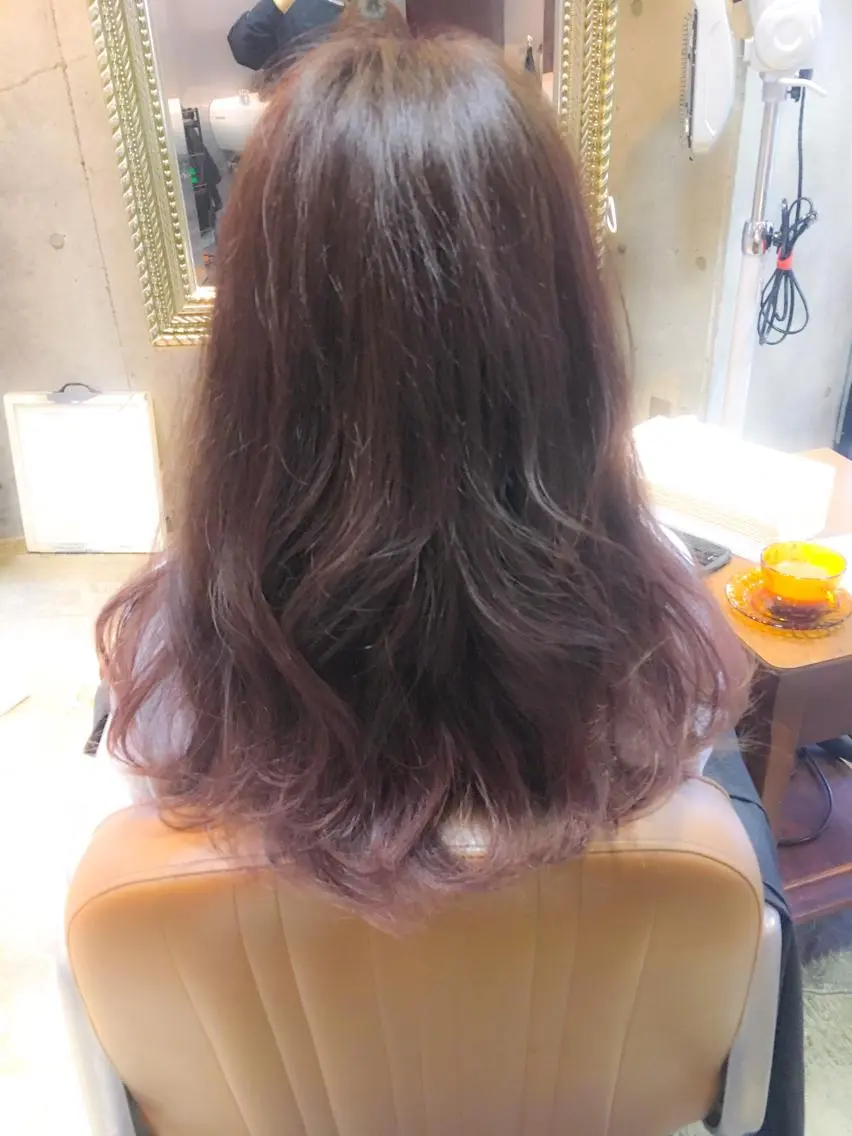 ロング カラー グラデーションカラー ラベンダーカラー ピンクカラー ピンクラベンダー 北條 優輝のヘアスタイル