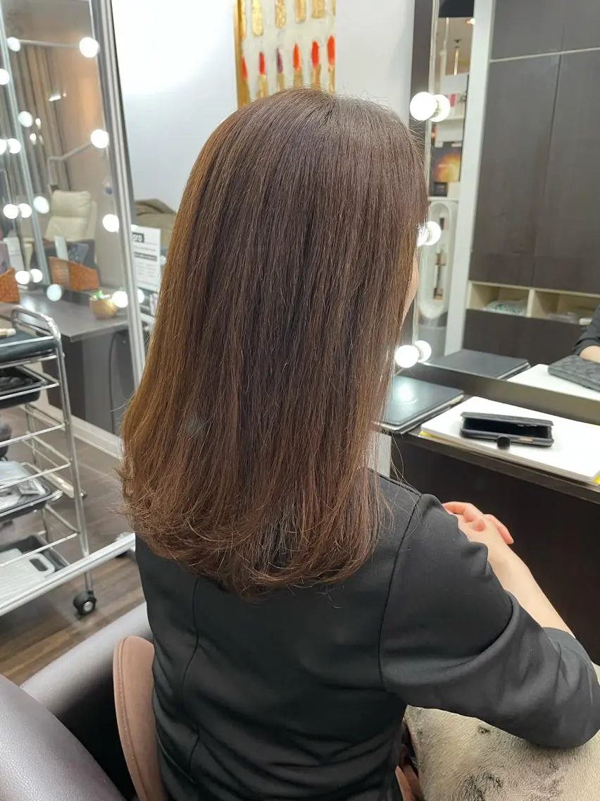 セミロング 縮毛矯正 縮毛矯正 トリートメント ヘッドスパ 髪質改善FORMA 💫S.Katohのヘアスタイル