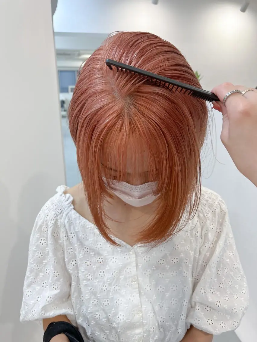 ショート カラー ブリーチ ピンクカラー カット ヘアカラー トリートメント fit stand /HIIRAGIのヘアスタイル