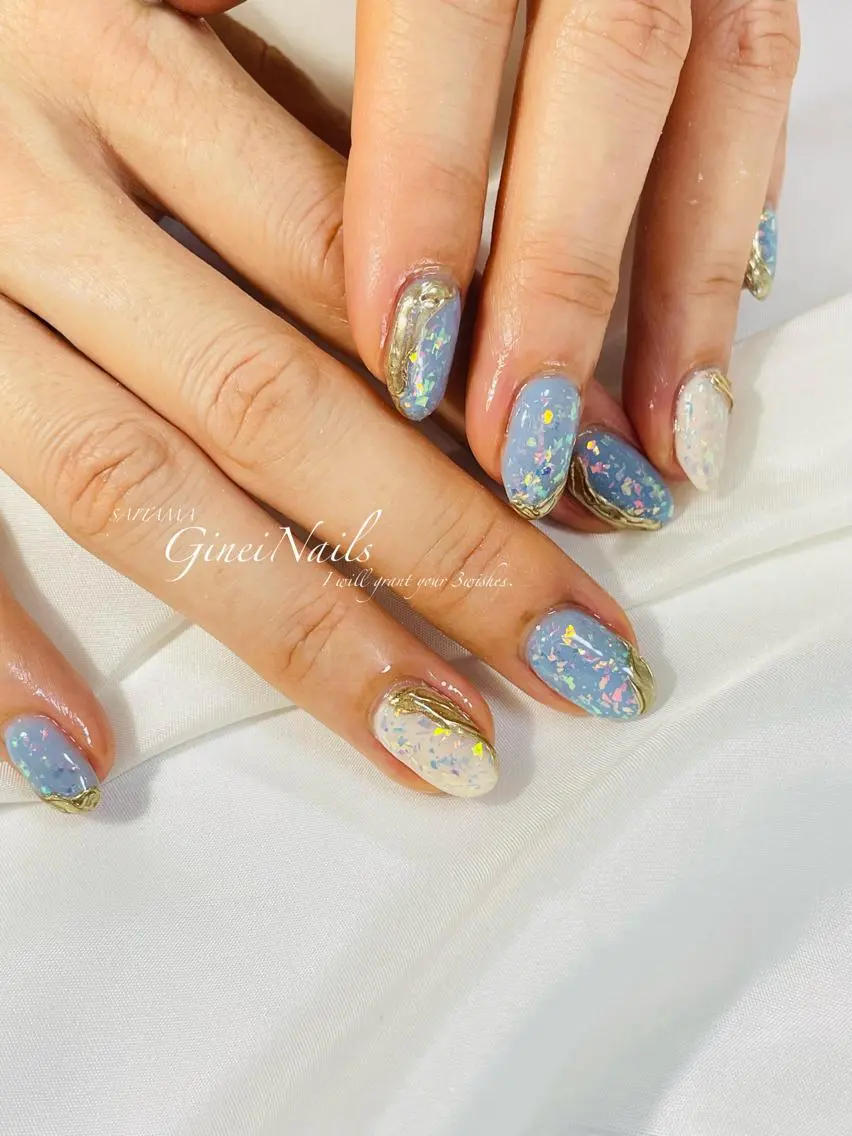 ネイル ジェルネイル キラキラネイル 持ち込み Genie Nailsのネイルデザイン