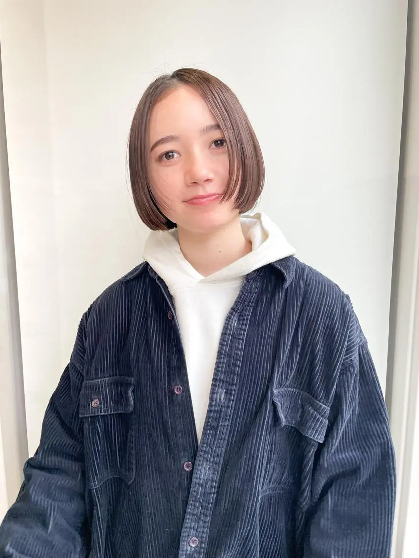 ミディアム カラー ボブ カット ヘアカラー トリートメント Takuma Suzuki中目黒のヘアスタイル