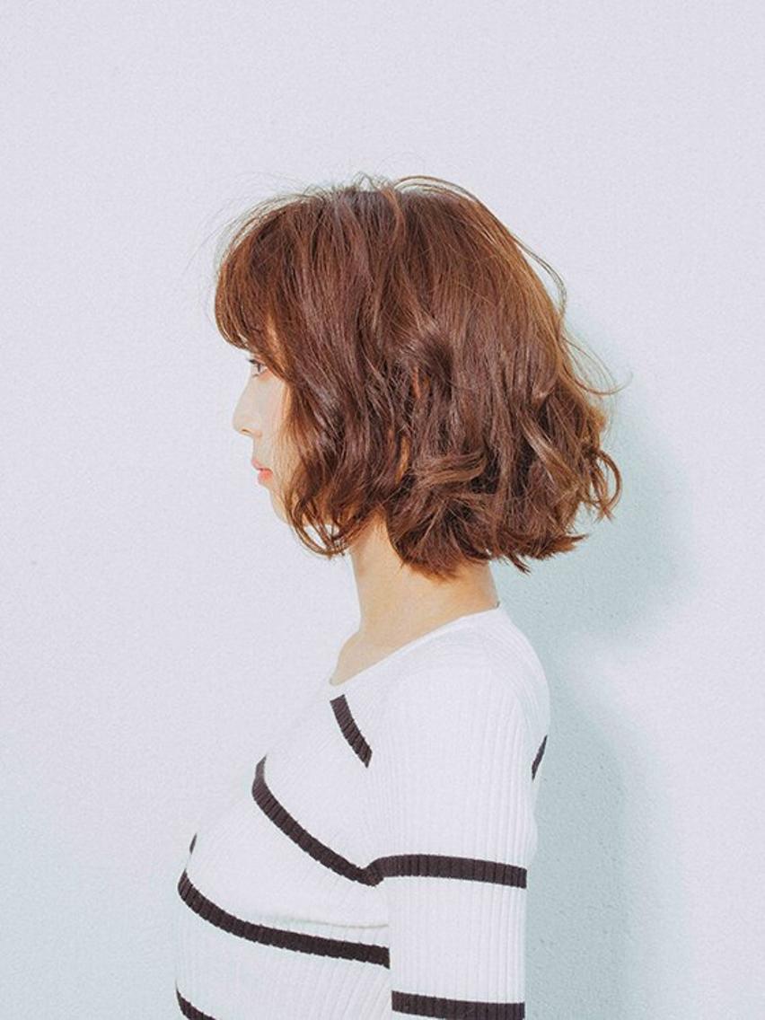 ミディアム カラー アッシュ ボブ 小顔カット トップスタイリスト ✨KIRIKA中野✨のヘアスタイル